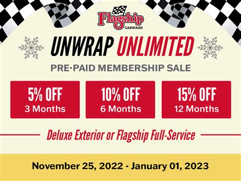 flagship carwash coupon|Holiday Membership Promotion